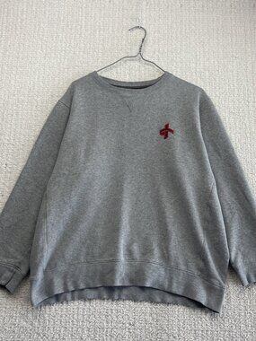 Cross Sportswear of Sweden Gray Long-Sleeve Sweater Men's Large Preppy Golf